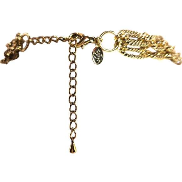 Authentic Premier Designs SAVANNAH Necklace Retired Goldtone Triple Strand - Picture 8 of 9